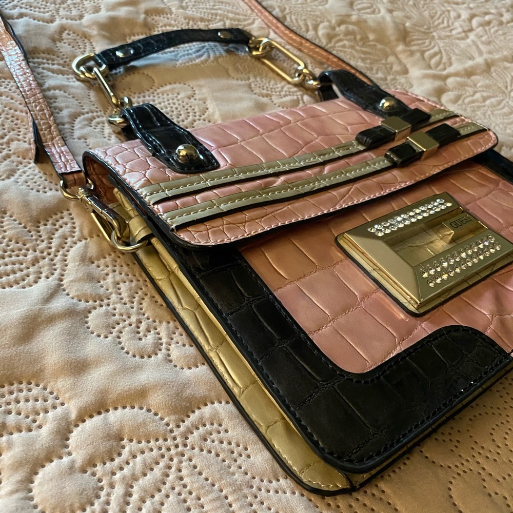 Guess 90’s crocodile style faux leather hand/crossbody bag - Picture 7 of 16